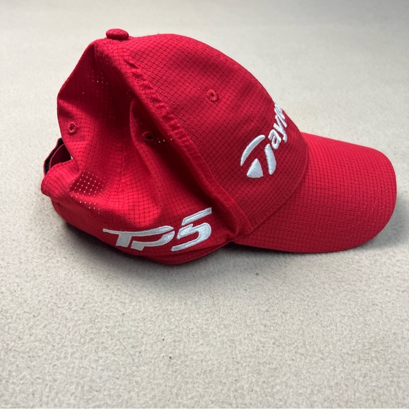 TaylorMade Golf Hat TP5 M3 Performance Tour Adjustable Strap Cap Red White OSFA - Picture 2 of 8